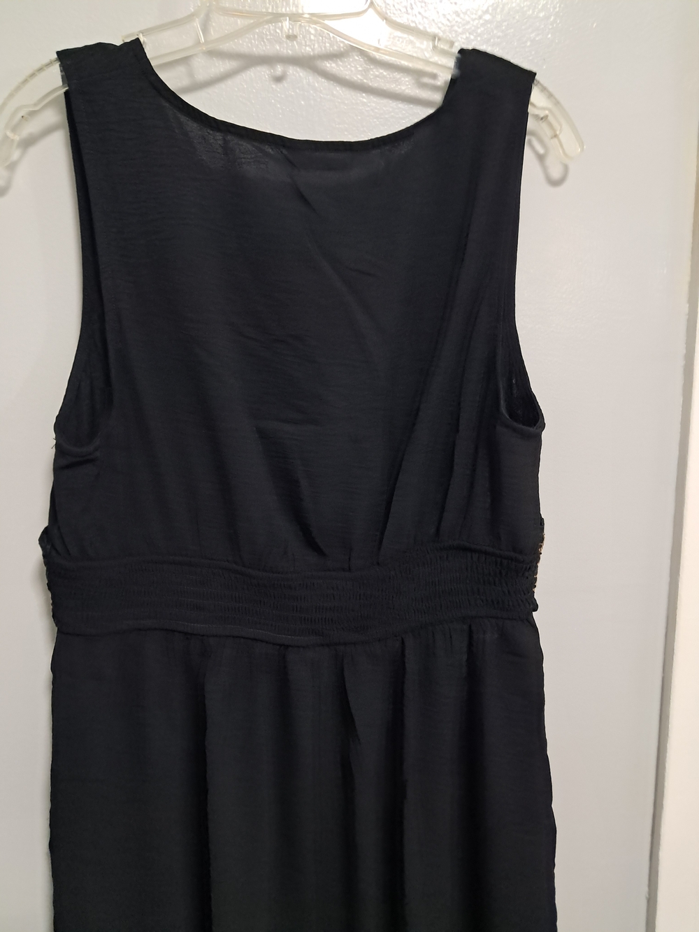 Cupshe Black Maxi Dress with Cream & Brown Crochet Elastic Waist MWT Sz XL Boho - Picture 8 of 12